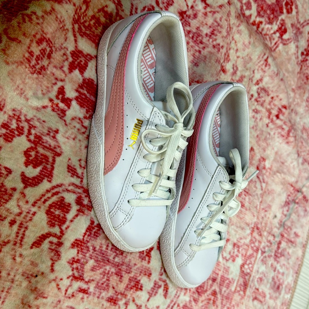 PUMA Women’s Sneakers – Pink & White –